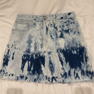 Madewell Tie-Dye Denim Skirt
